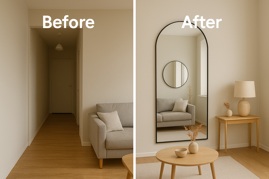 Before and After: Transforming Rooms with Statement Mirrors