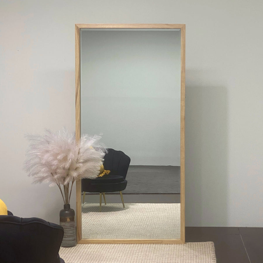Boxy Large Wood Frame Mirror Size 200x100cm