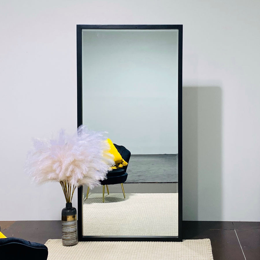 Boxy Large Wood Frame Mirror Size 200x100cm