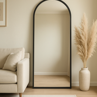 Wood Arch Large TAMARA  Mirror Black White Natural