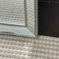 Sapphire Beaded Rectangle Large Mirror – Elegant Statement Wall Decor