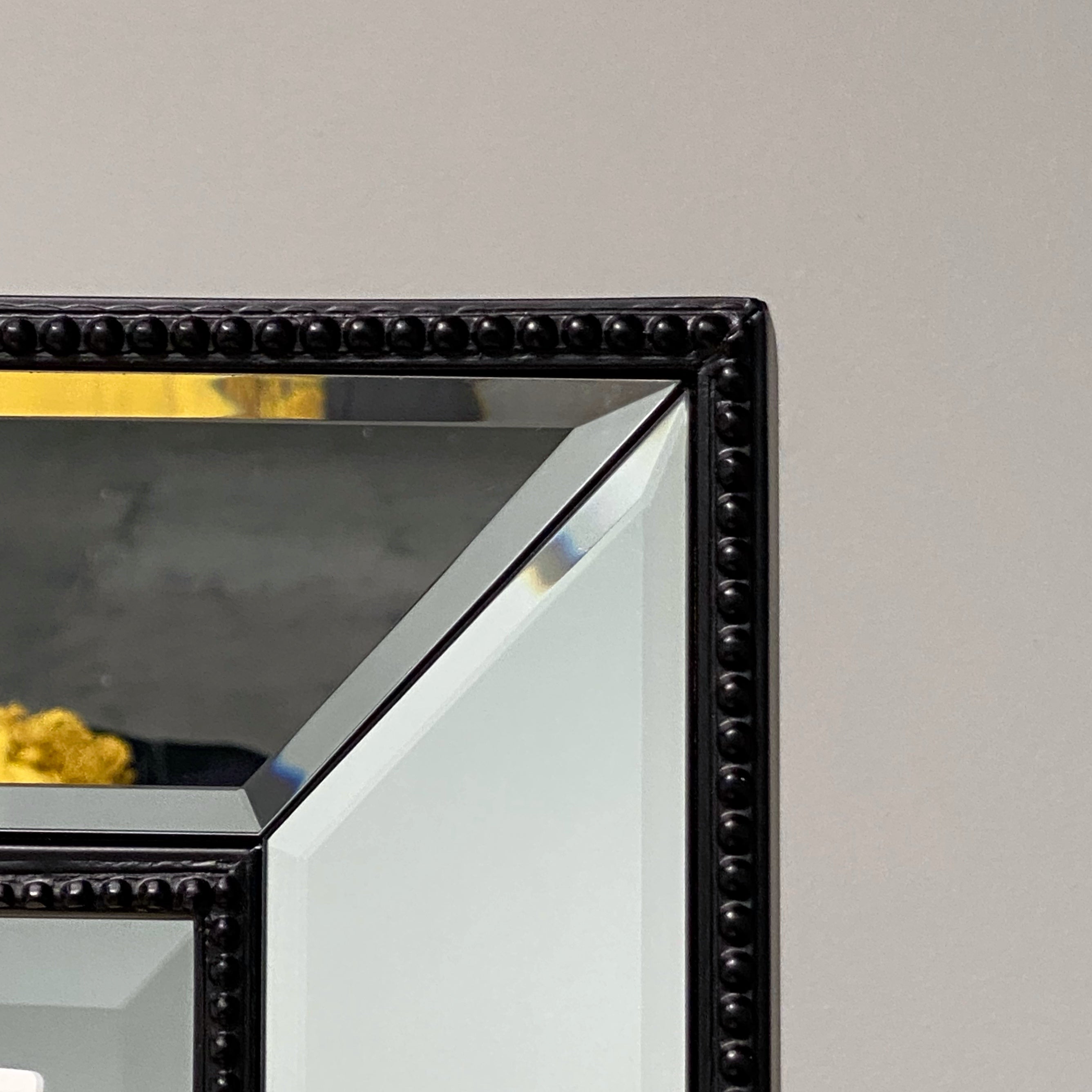 Sapphire Beaded Rectangle Large Mirror – Elegant Statement Wall Decor