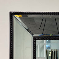 Sapphire Beaded Rectangle Large Mirror – Elegant Statement Wall Decor