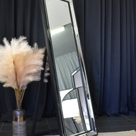 Sapphire Beaded Rectangle Large Mirror – Elegant Statement Wall Decor