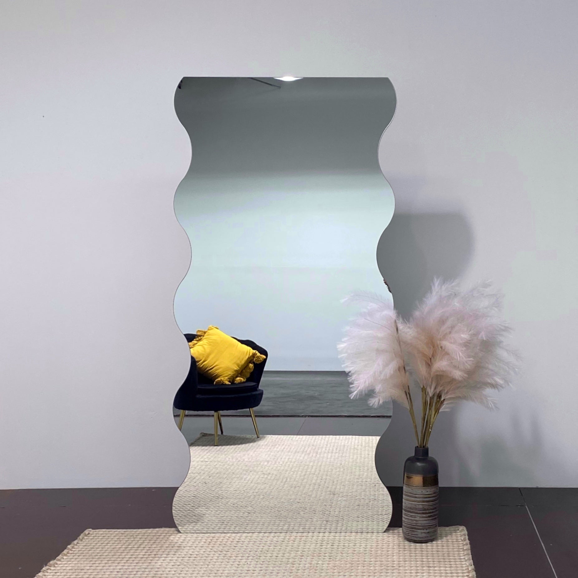 Wavy Full length Irregular Mirror
