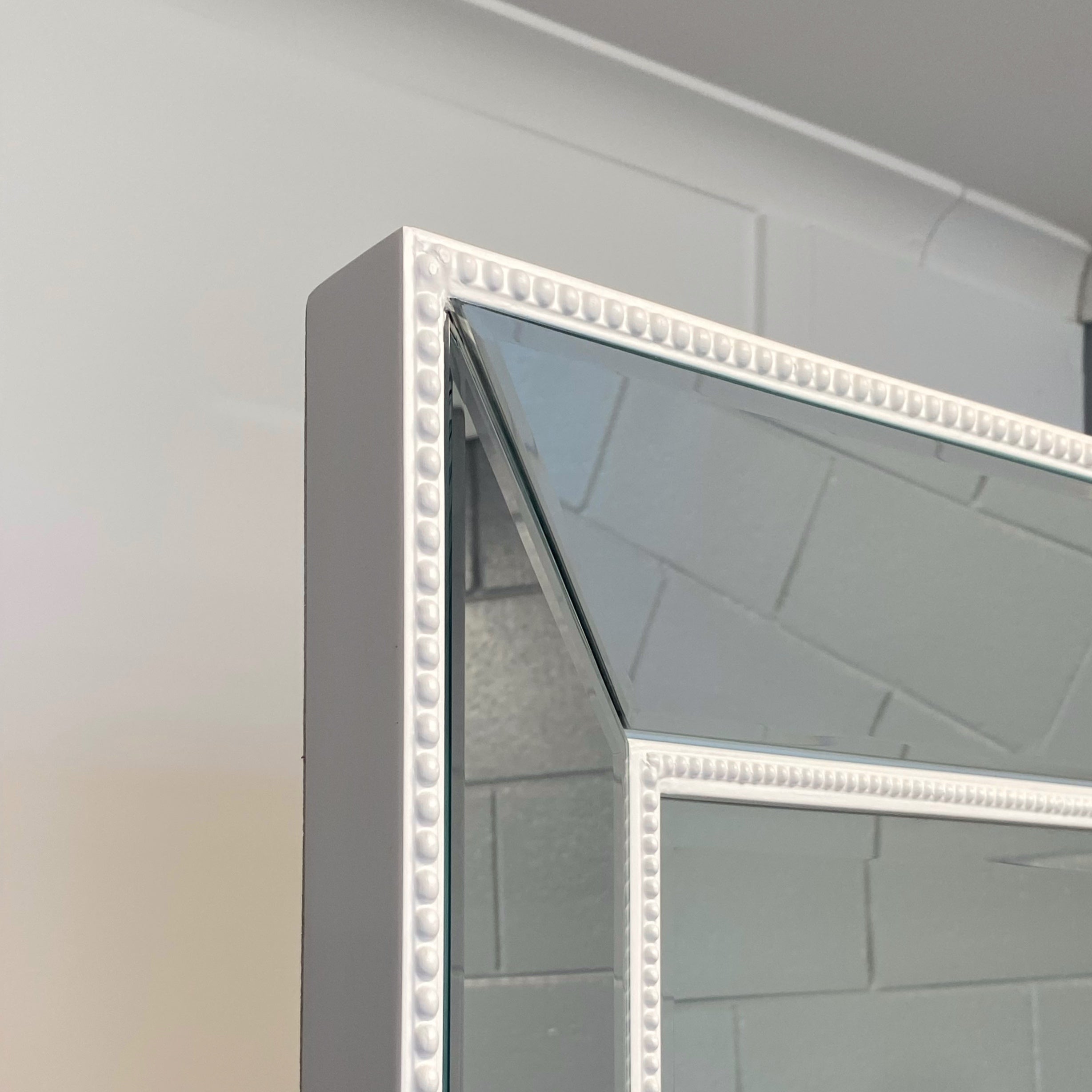 Sapphire Beaded Rectangle Large Mirror – Elegant Statement Wall Decor