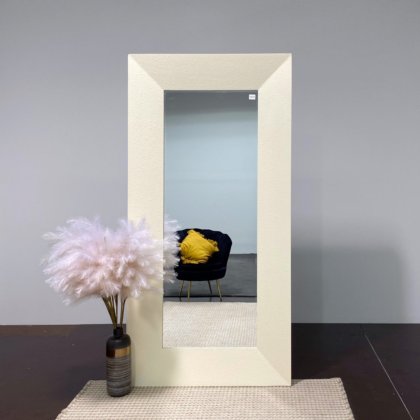 LILA concrete Look Large Mirror size 200x100cm