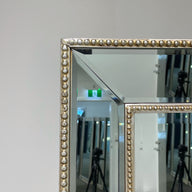 Sapphire Beaded Rectangle Large Mirror – Elegant Statement Wall Decor