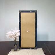 Sapphire Beaded Rectangle Large Mirror – Elegant Statement Wall Decor