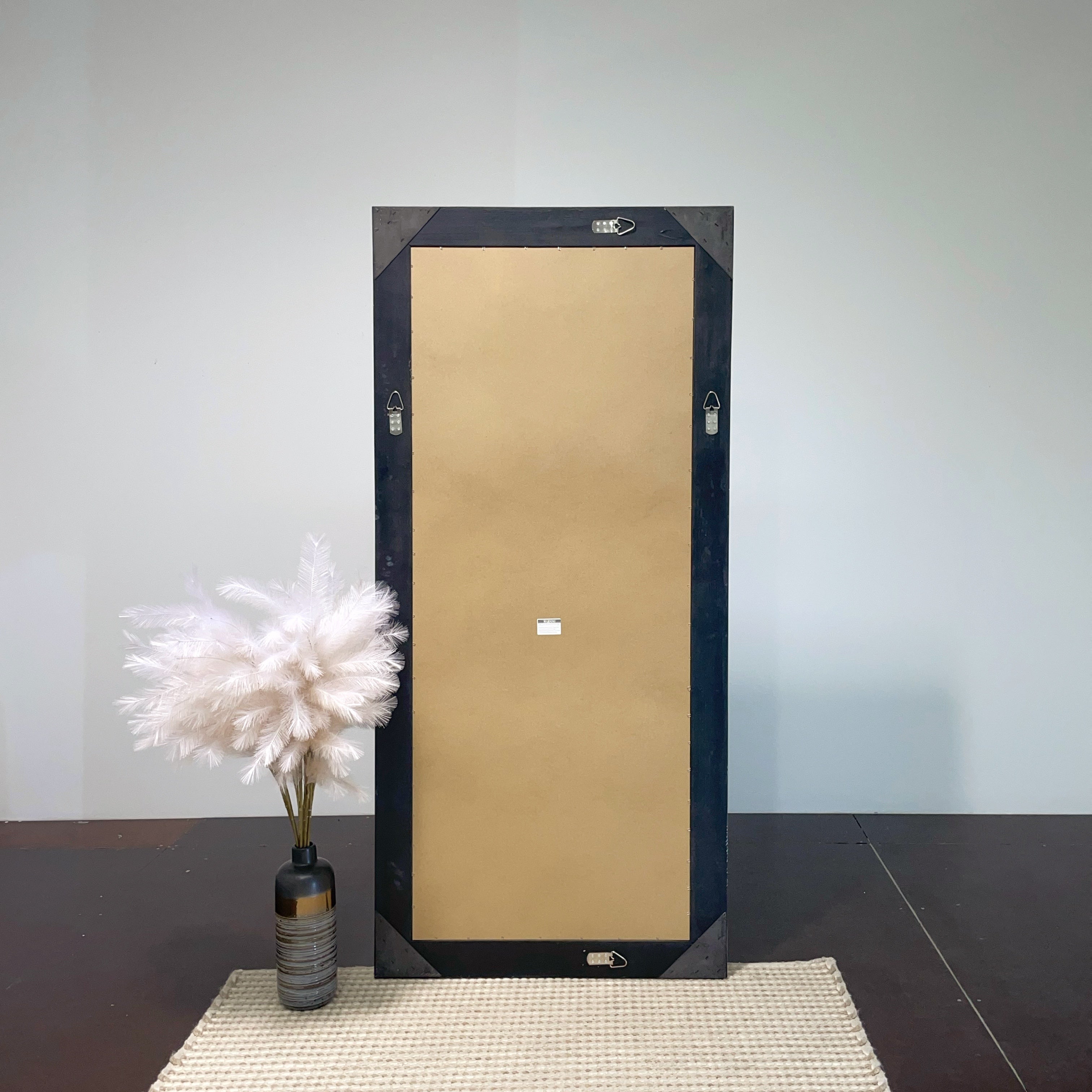 Sapphire Beaded Rectangle Large Mirror – Elegant Statement Wall Decor