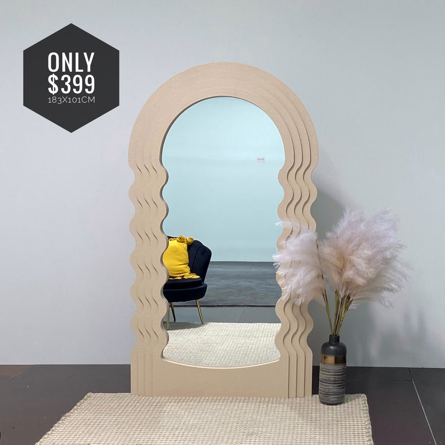 DORRY Wave Arch Mirror  size 183x101cm
