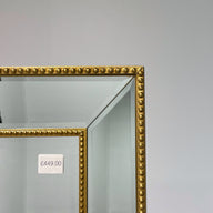 Sapphire Beaded Rectangle Large Mirror – Elegant Statement Wall Decor