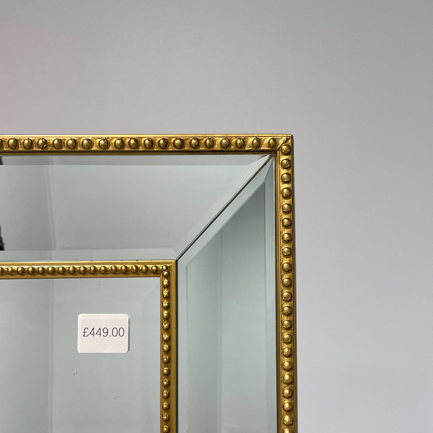 Sapphire Beaded Rectangle Large Mirror – Elegant Statement Wall Decor