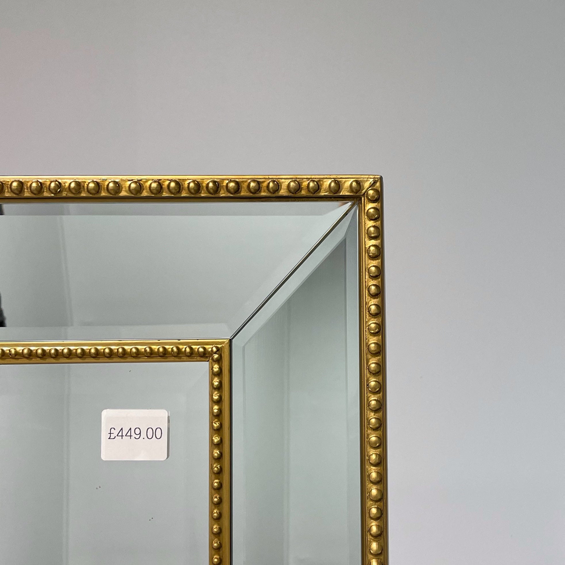 Sapphire Beaded Rectangle Large Mirror – Elegant Statement Wall Decor