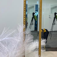 Sapphire Beaded Rectangle Large Mirror – Elegant Statement Wall Decor