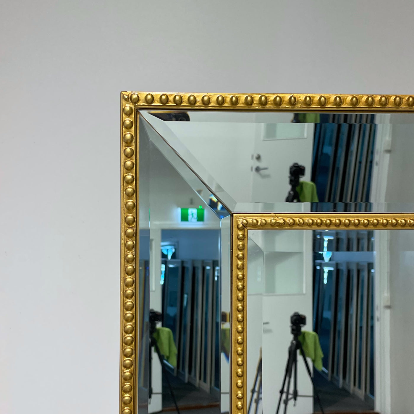 Sapphire Beaded Rectangle Large Mirror – Elegant Statement Wall Decor