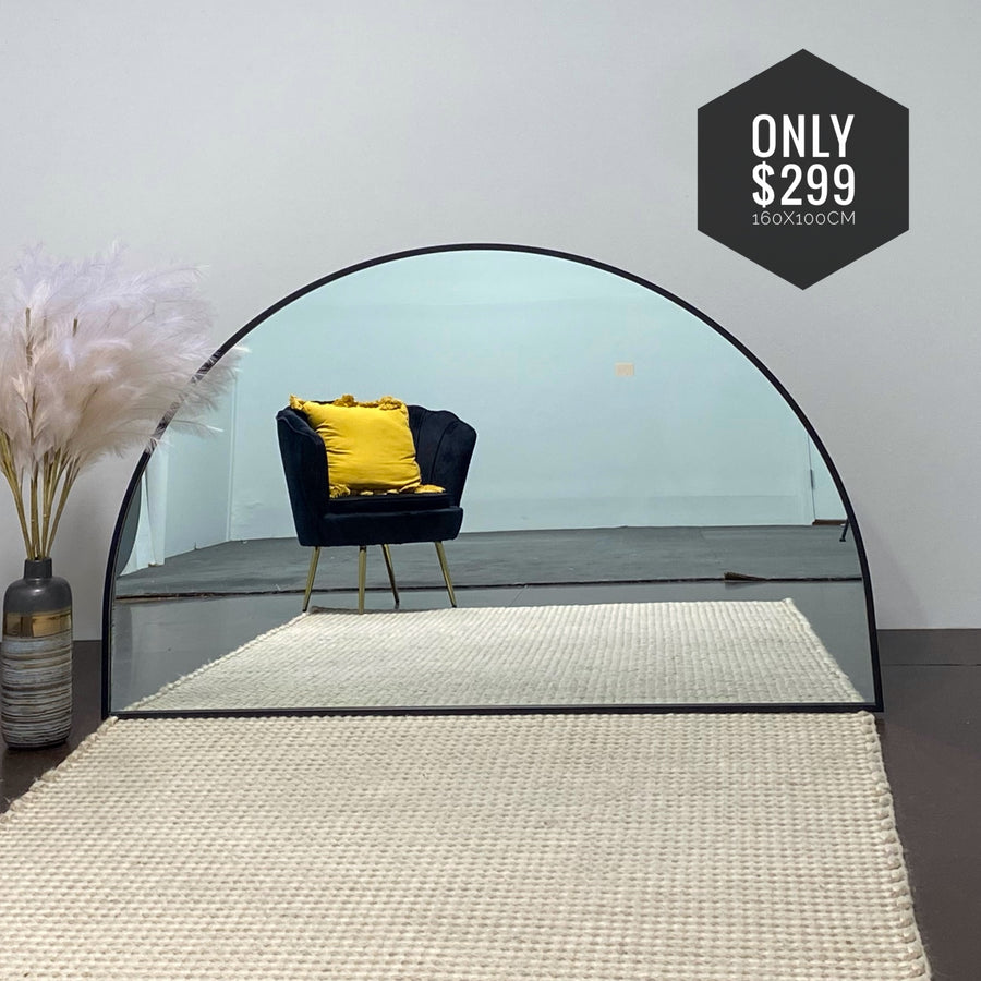 Moon Wide Half Arch Mirror