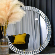 Odyssey Beveled Large Round Mirror