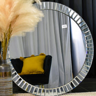 Odyssey Beveled Large Round Mirror