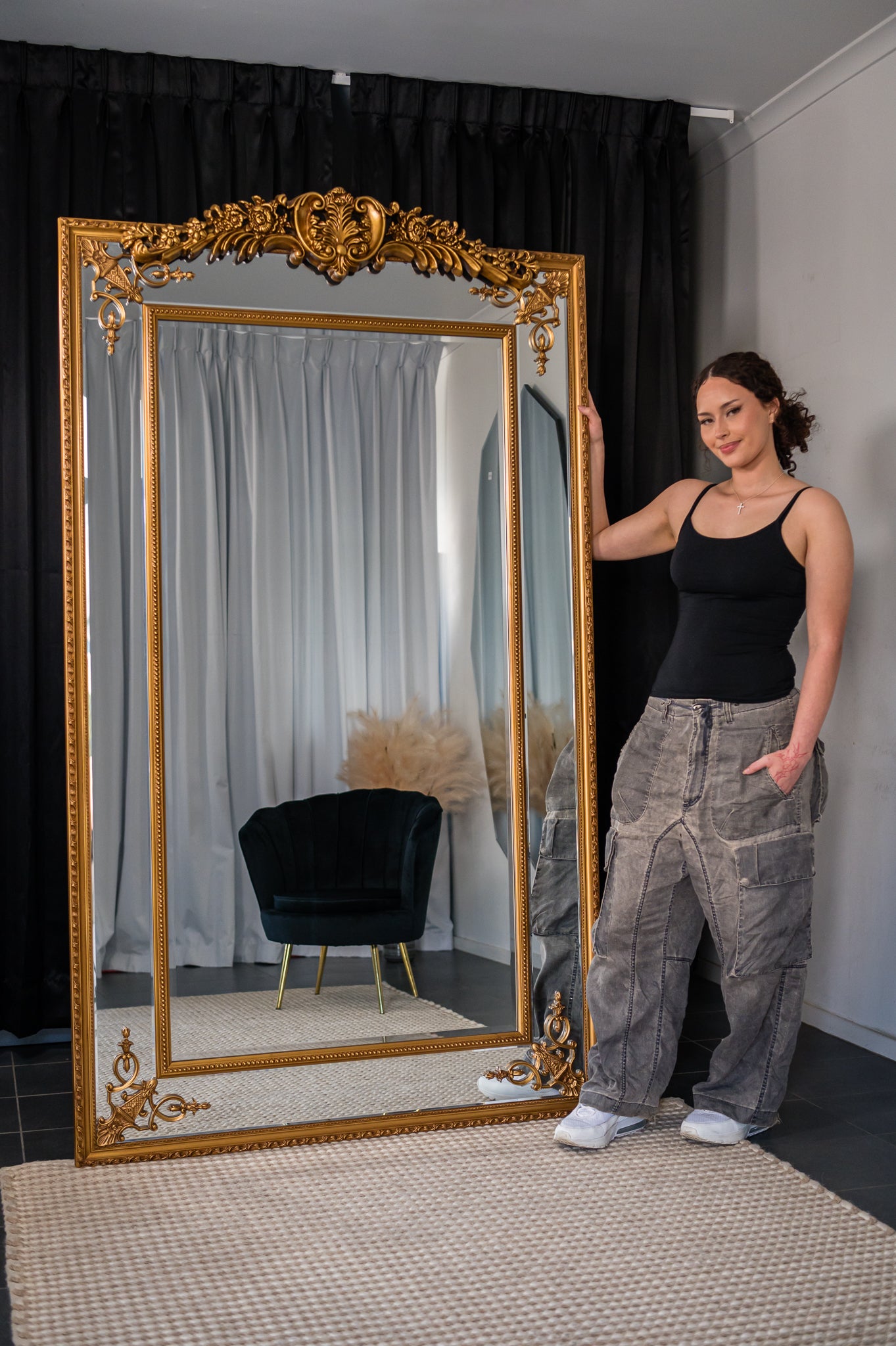 Rose Hampton Antique Arch Extra Large Mirror