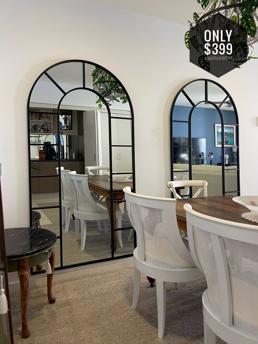 Tribaccan window Large Arch Mirror