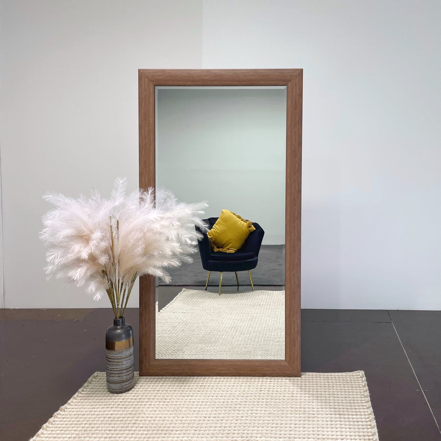 Faux Wood look Full length Entryway Mirror Art no.125