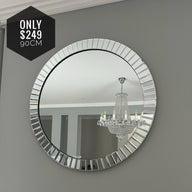 Odyssey Beveled Large Round Mirror