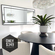 Sapphire Beaded Rectangle Large Mirror – Elegant Statement Wall Decor