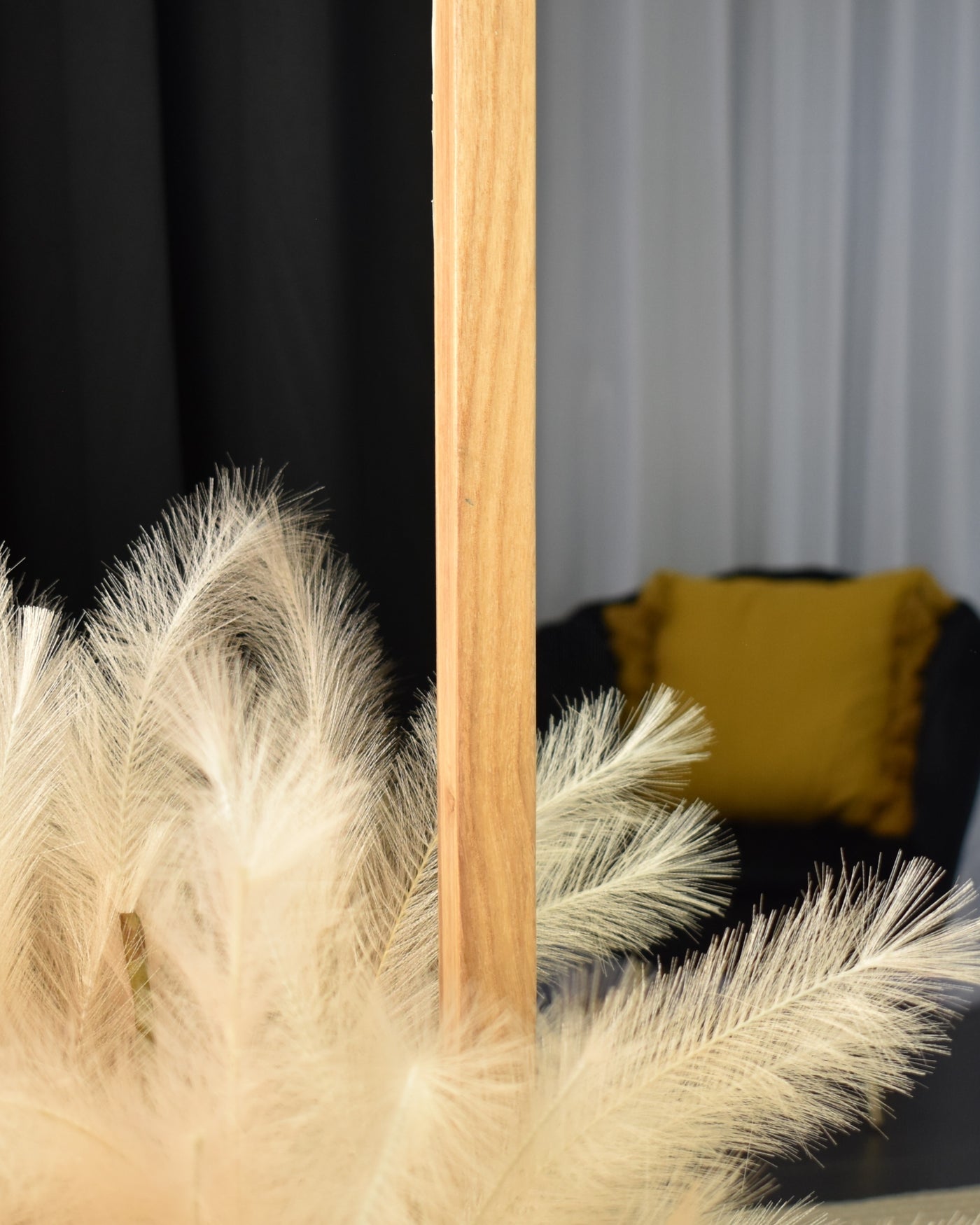 Wood Arch Large TAMARA  Mirror Black White Natural