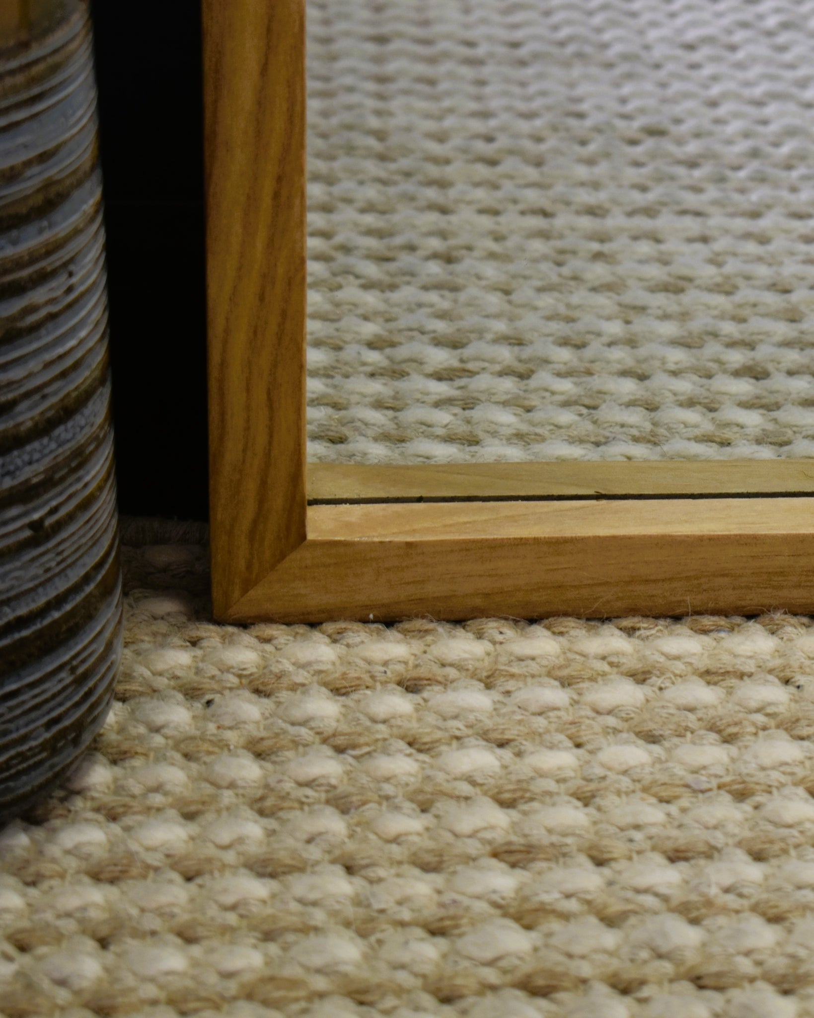 Wood Arch Large TAMARA  Mirror Black White Natural