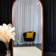 Wood Arch Large TAMARA  Mirror Black White Natural