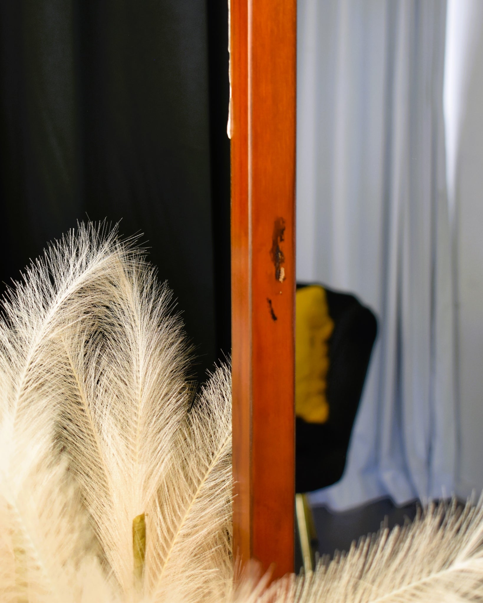 Wood Arch Large TAMARA  Mirror Black White Natural