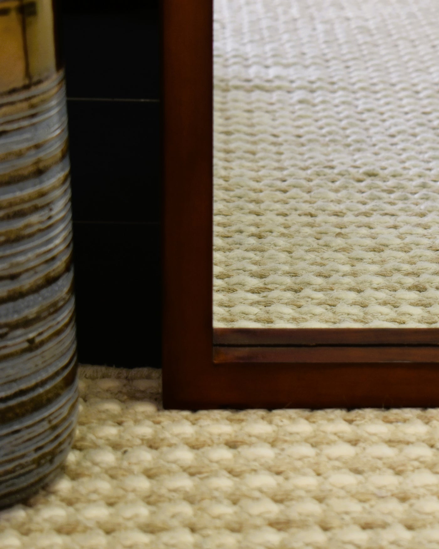 Wood Arch Large TAMARA  Mirror Black White Natural