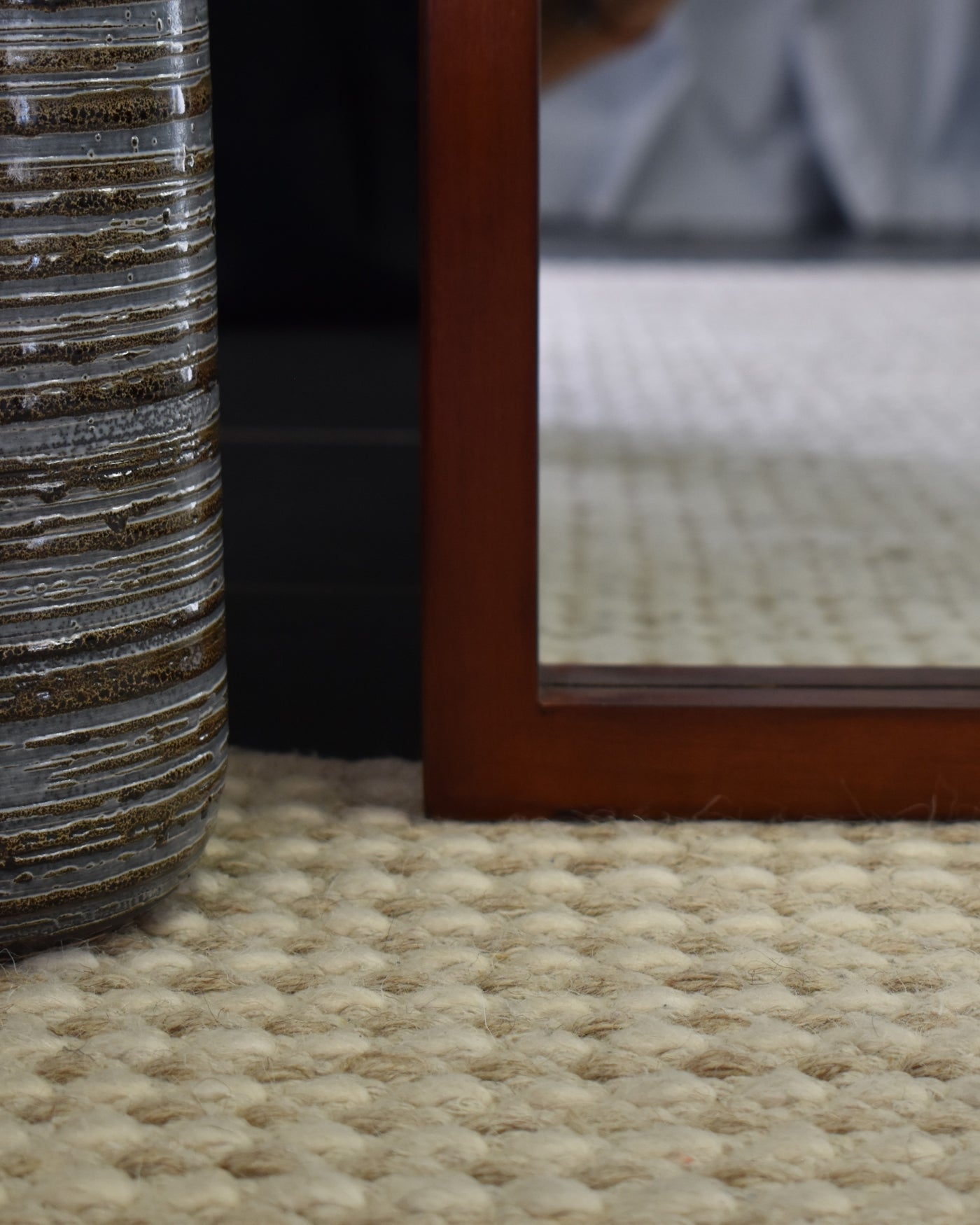 Wood Arch Large TAMARA  Mirror Black White Natural