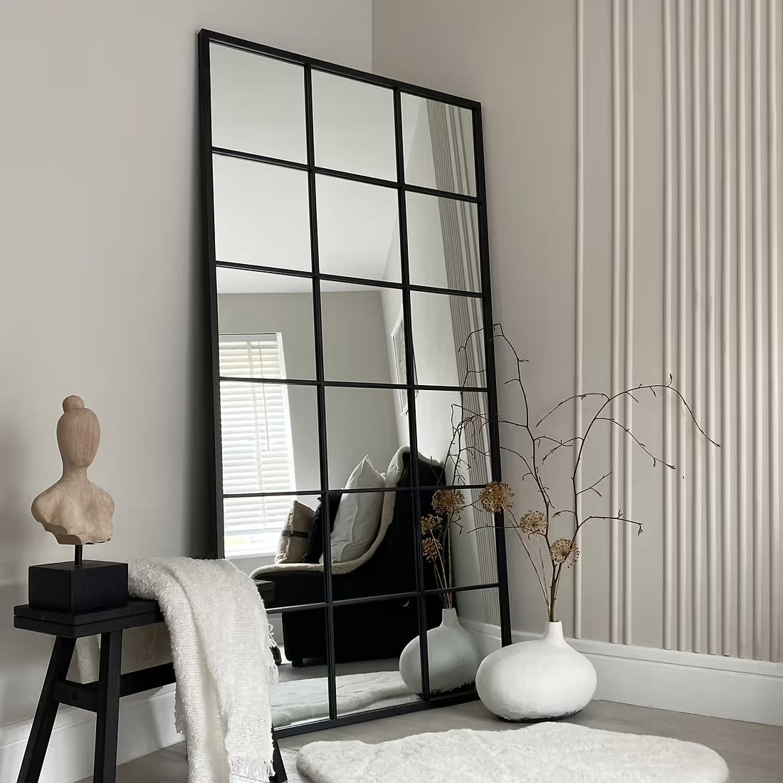 Manhattan Grid Rectangle Large Hampton Mirror