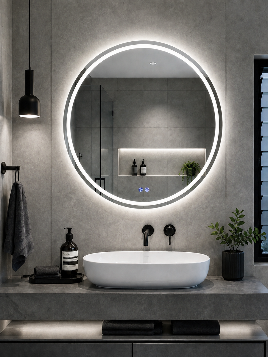 Solar Pro Round LED Mirror 100cm