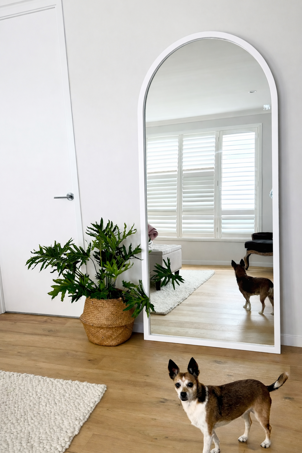 TAMARA Wood Arch Large Timber Mirror