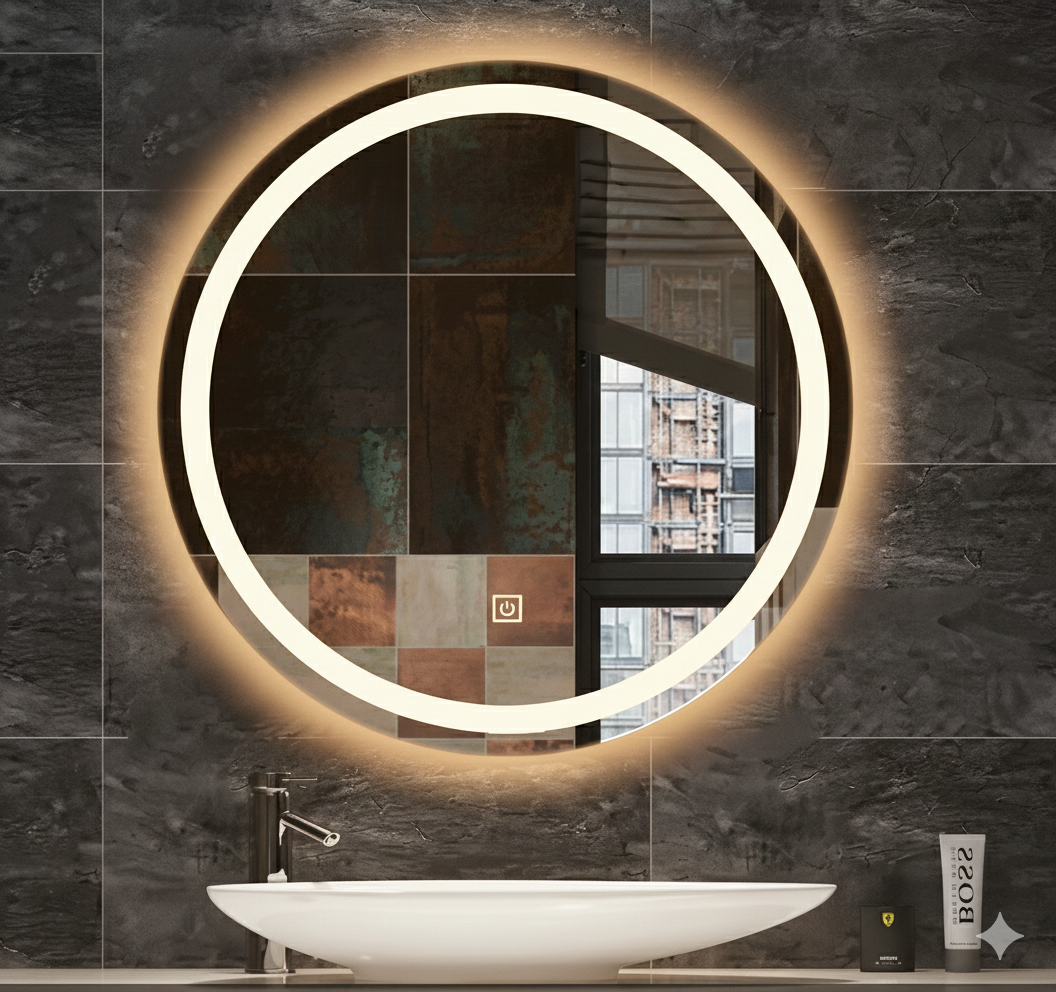 Solar Pro Round LED Mirror 100cm