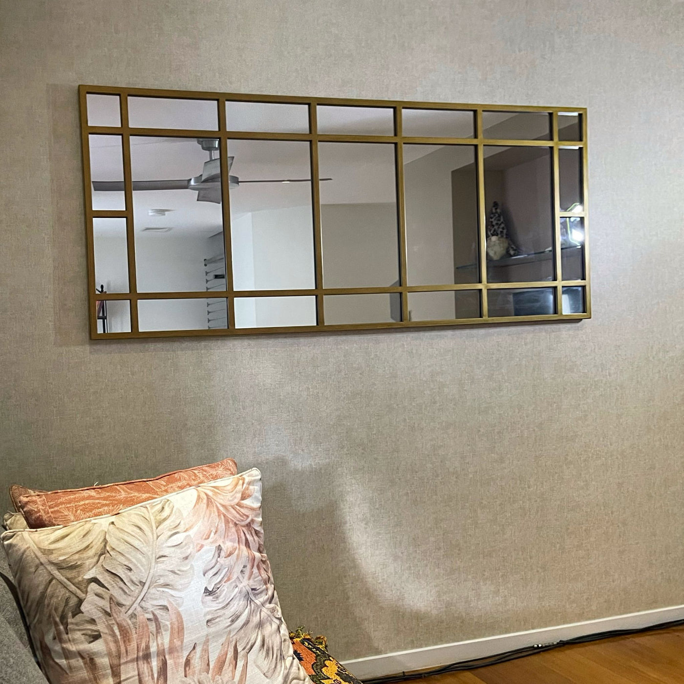 Brooklyn Antique Gold Lattice Mirror