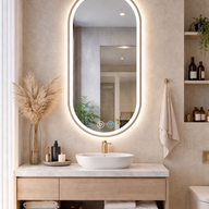 Glowa Oval Mirror 120x60cm Matt Gold