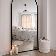 Large Arched Mirror ZENITH with Leaped Frame – Modern Minimalist Statement Wall Mirror
