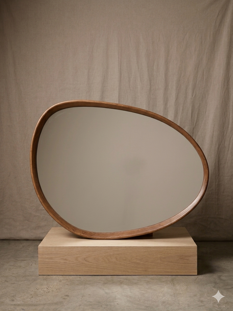 Kozo Irregular Wood Mirror 100x75cm