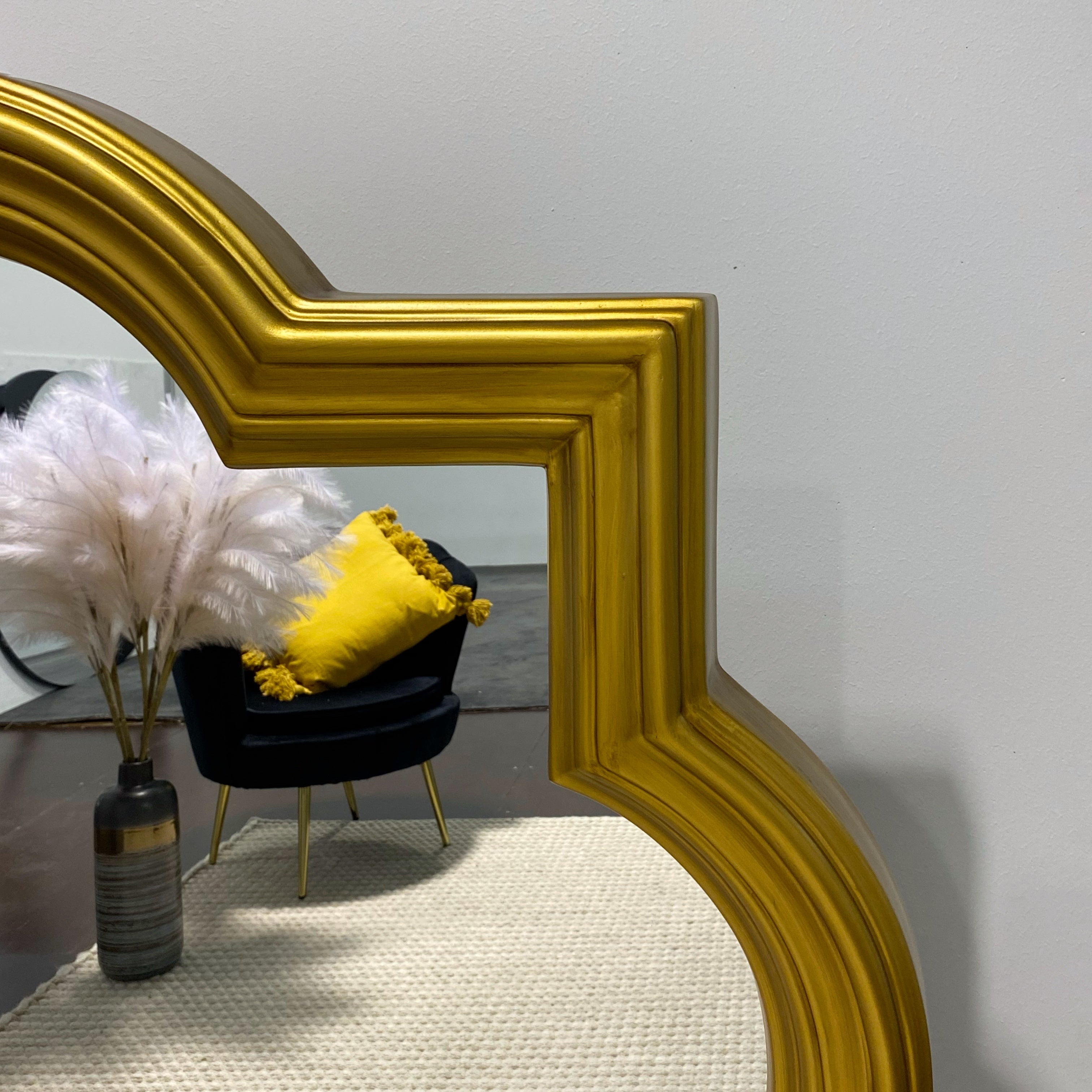 LUNA - Gold mirror $349 size 120x120cm