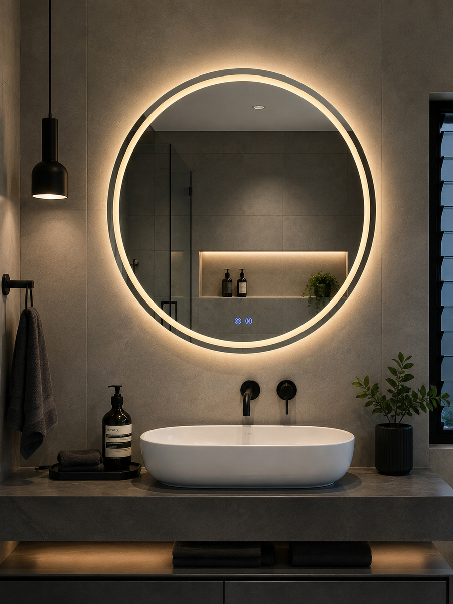 Solar Pro Round LED Mirror 100cm