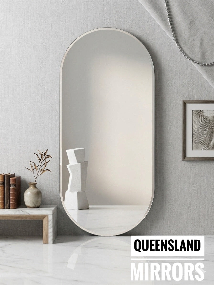 Aura Oval Large Frameless Mirror 190x80cm
