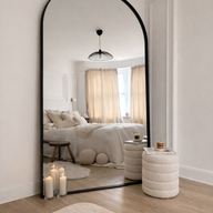Large Arched Mirror ZENITH with Leaped Frame – Modern Minimalist Statement Wall Mirror