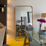 Calma large wood rectangular Mirror
