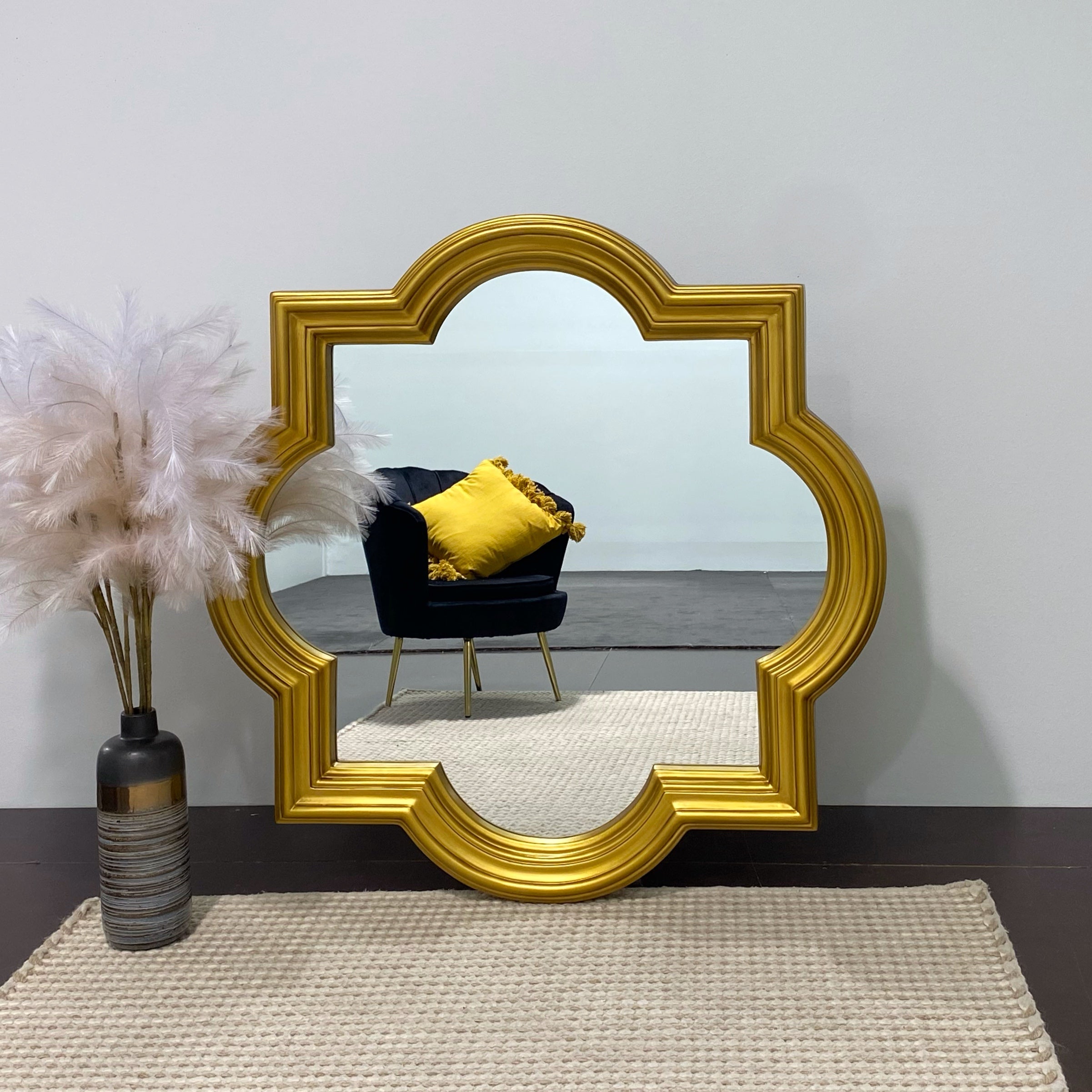 LUNA - Gold mirror $349 size 120x120cm