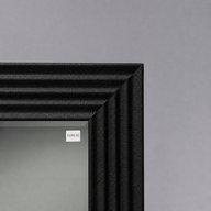 LORA White Concrete Ribbed Wall Mirror