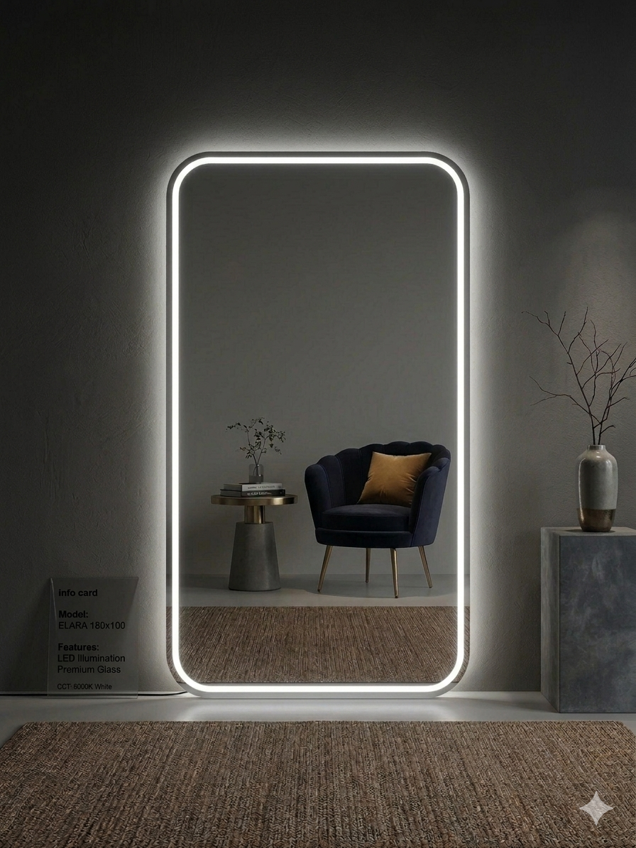 ELARA Framless Curved LED Mirror